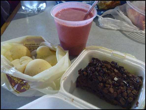 pan de yuca and an ORGASMIC brownie