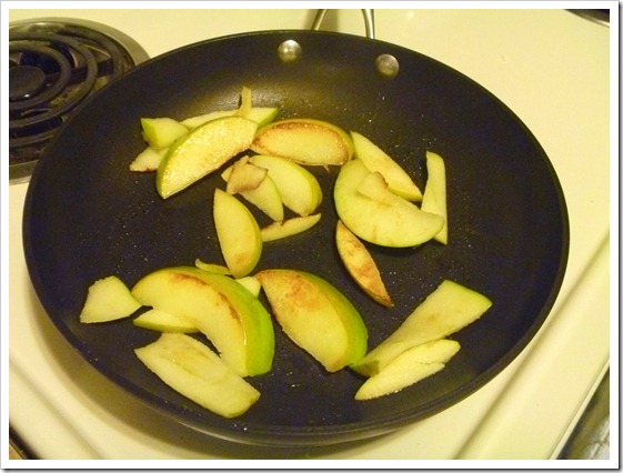 browned green apples