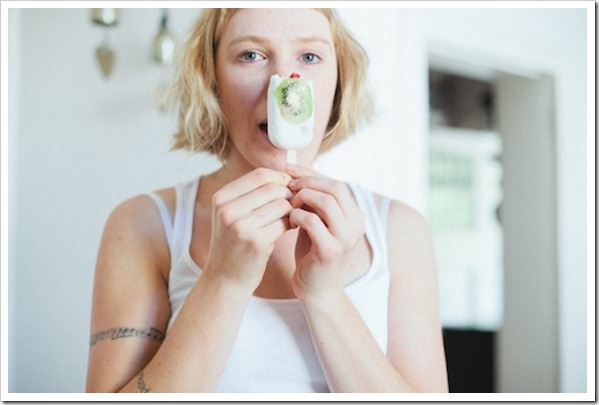 Jade and her homemade kiwi pop