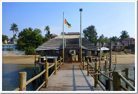 the jetty leading to Marisol Baia