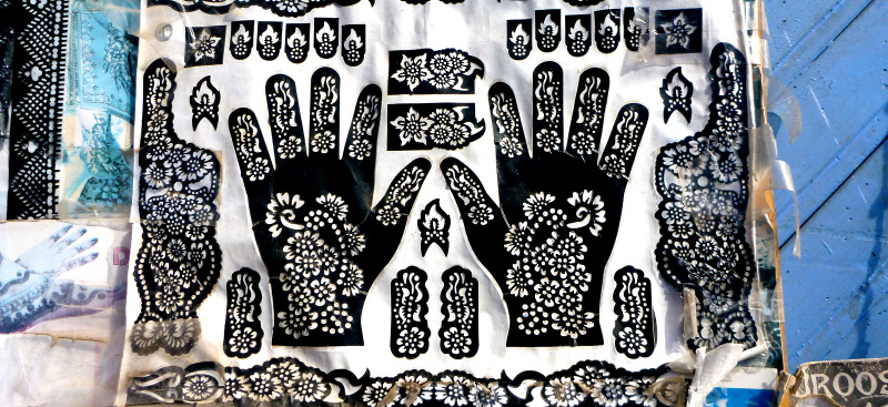 Henna templates, Chefchaouen 