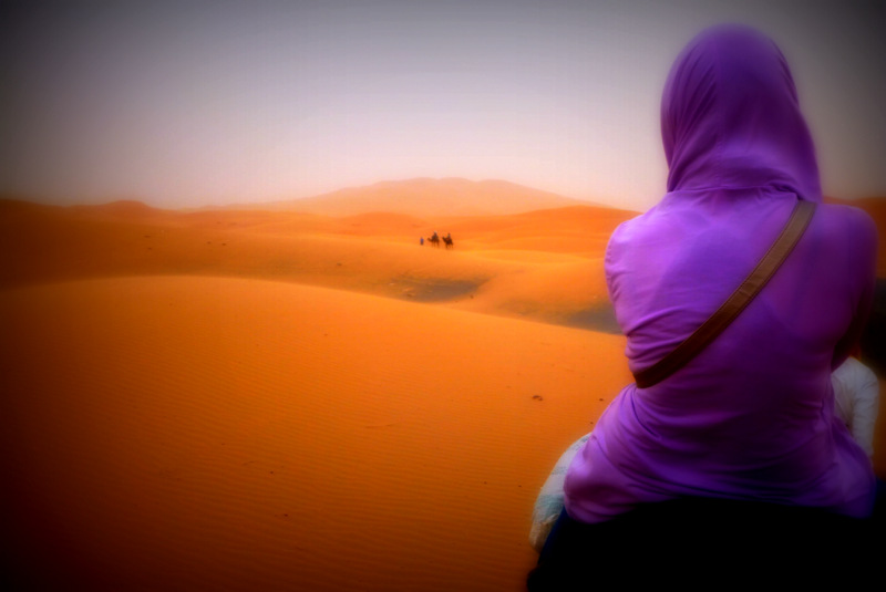 Camel-riding in Merzouga, Morocco