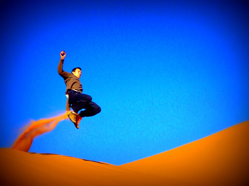 Camel-riding in Merzouga, Morocco