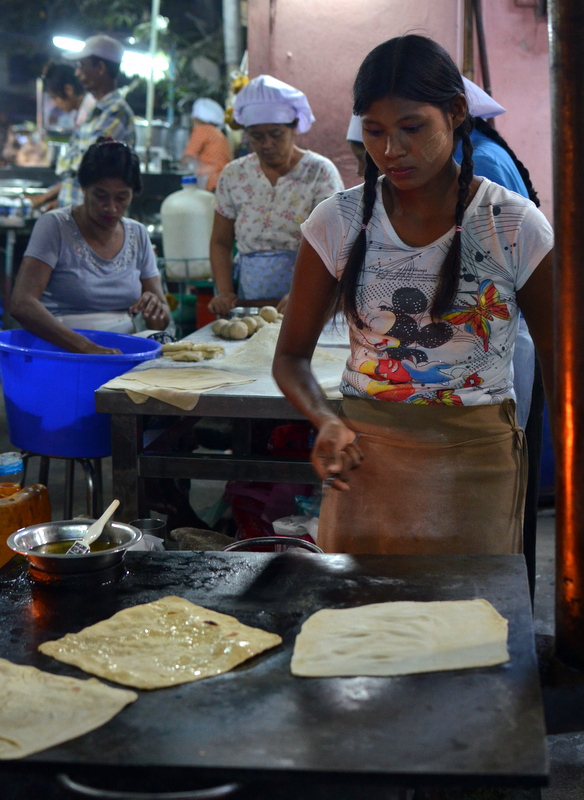 The chapati stand, photo taken by Alex