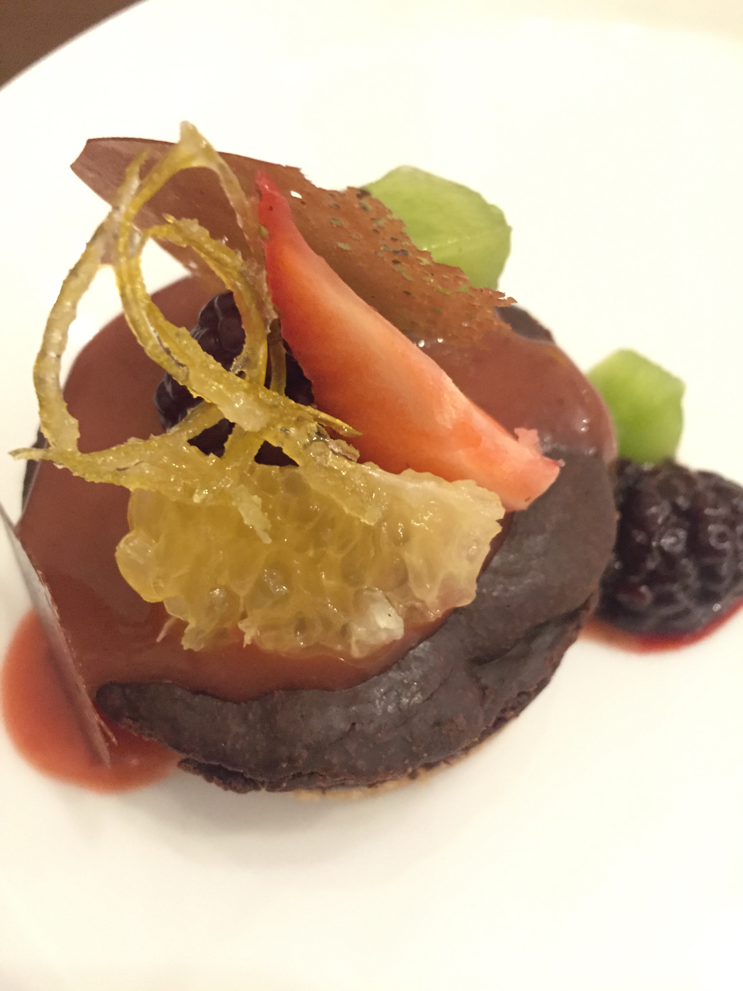 Organic Chocolate Tart | Haute Cuisine in La Paz, Bolivia at Ona Restaurant in Atix Hotel