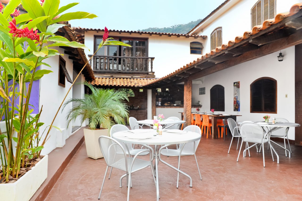 Outside Terrace Deck at Casa Cool Beans Bed and Breakfast in Rio de Janiero 